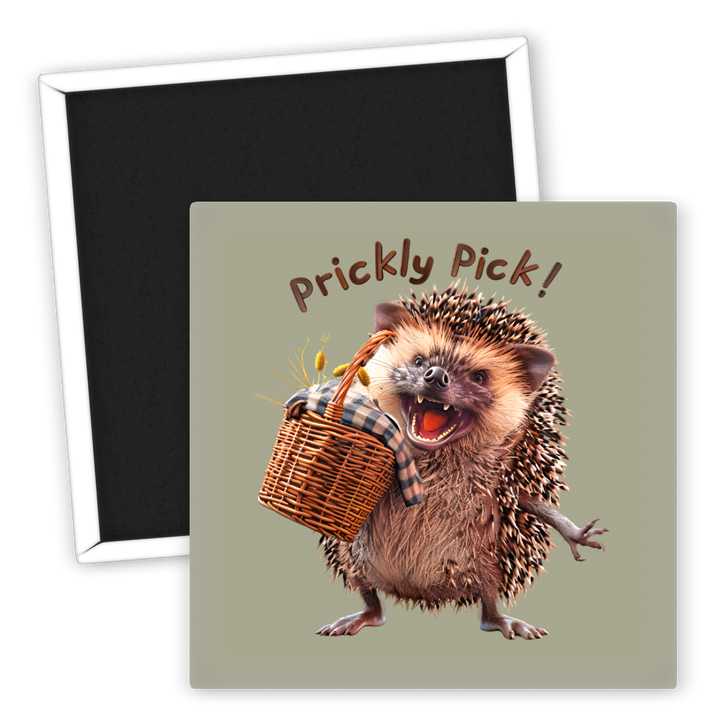 Zum Produkt Kühlschrankmagnet lustiger Igel mit Korb Tiere Geschenk