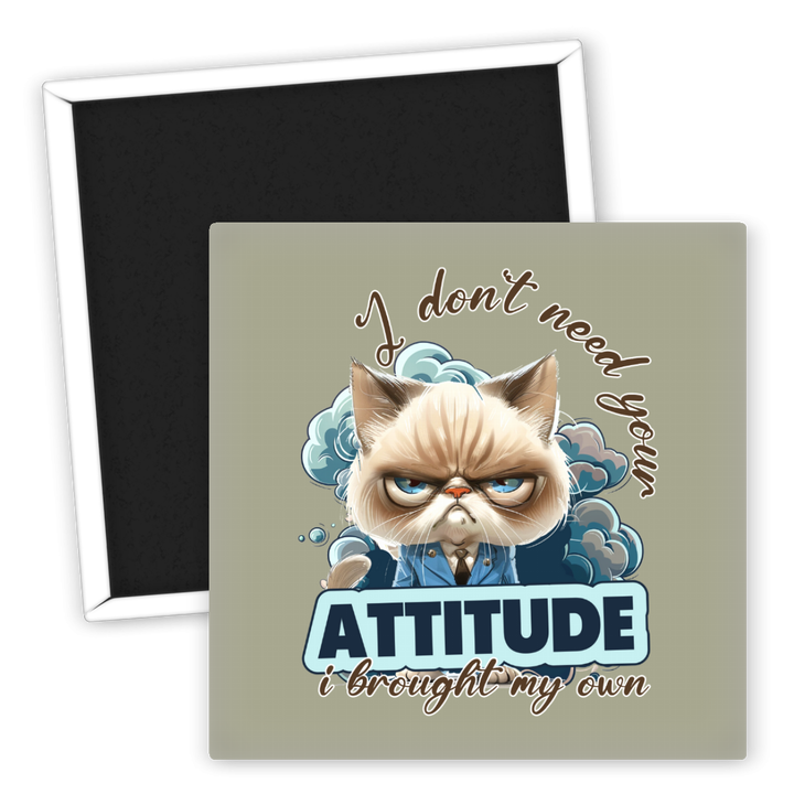 Zum Produkt Kühlschrankmagnet Katze mit Attitude witziges Tierdesign