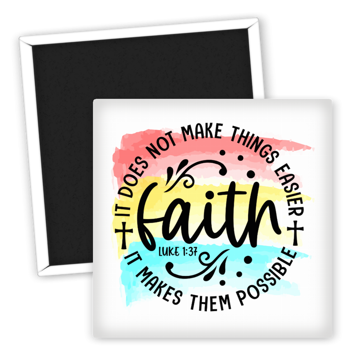 Zum Produkt Kühlschrankmagnet Glaube Faith Zitat Luke 1:37 Motiv