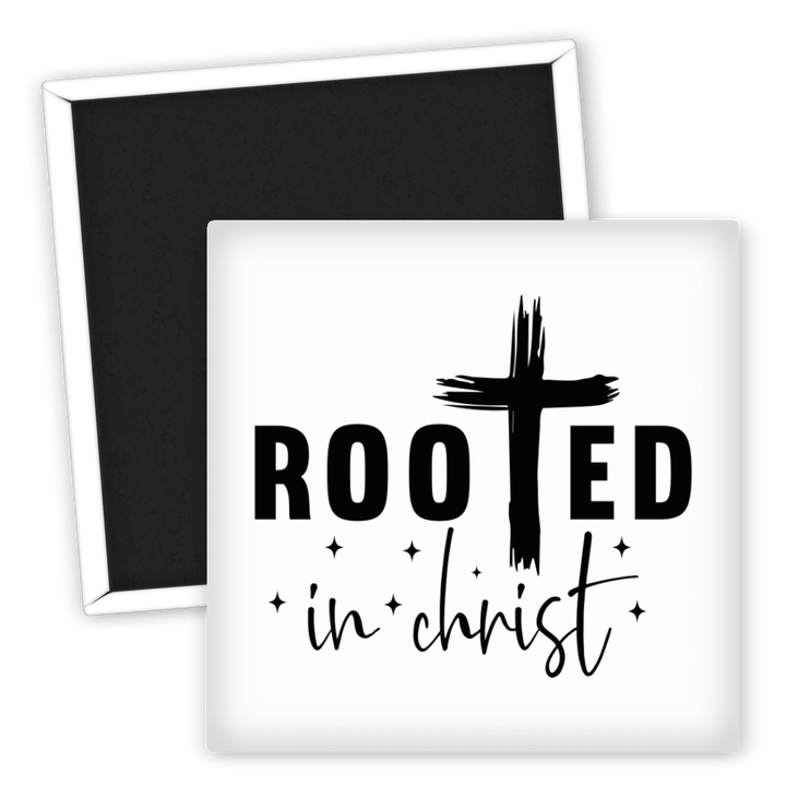 Zum Produkt Kühlschrankmagnet Rooted in Christ Glaube Dekoration Geschenk