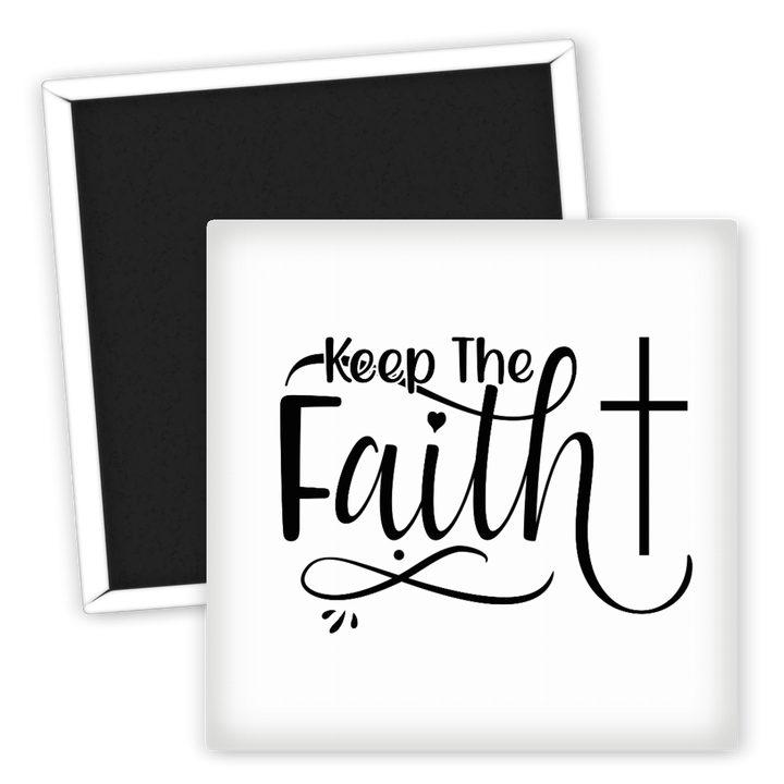 Zum Produkt Kühlschrankmagnet Glaube Keep The Faith mit Kreuz Motiv