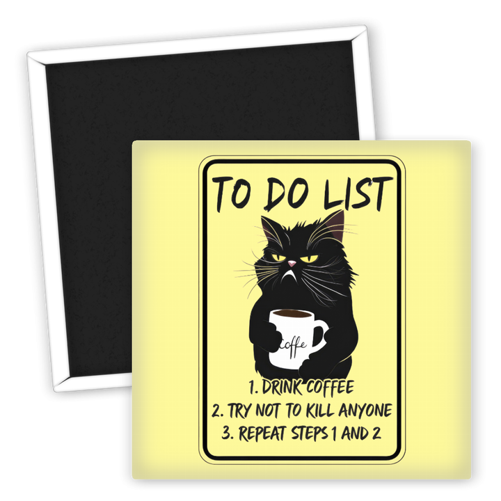 Zum Produkt Kühlschrankmagnet für Katzenliebhaber mit witziger To-Do-Liste