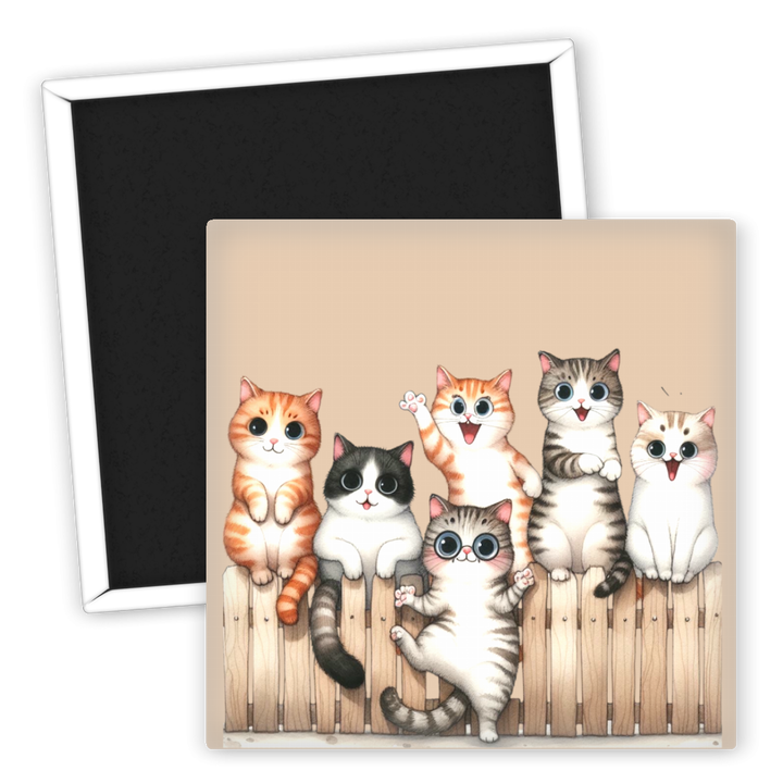 Zum Produkt Katzen Kühlschrankmagnet süße Tiermotiv für Katzenliebhaber
