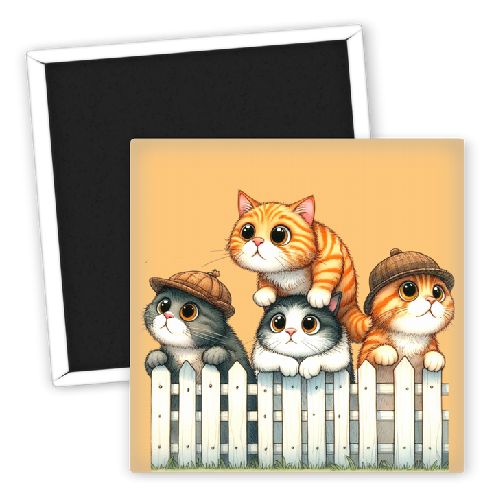 Zum Produkt Katzenliebhaber Kühlschrankmagnet mit süßen Kätzchen Motiv