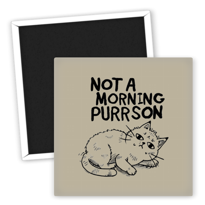 Zum Produkt Kühlschrankmagnet Katzenliebhaber Not a Morning Purrson Design