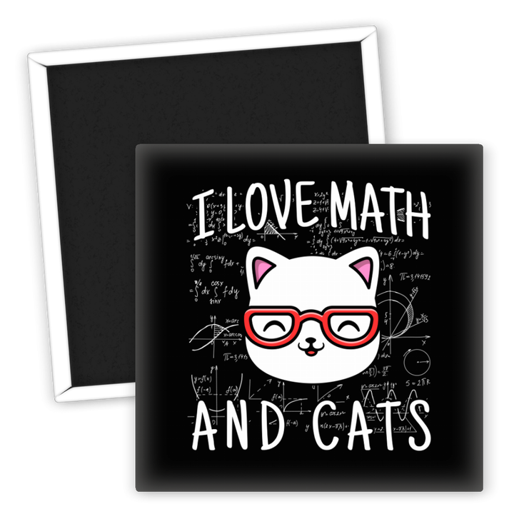Zum Produkt Kühlschrankmagnet für Katzenliebhaber mit mathematischem Motiv