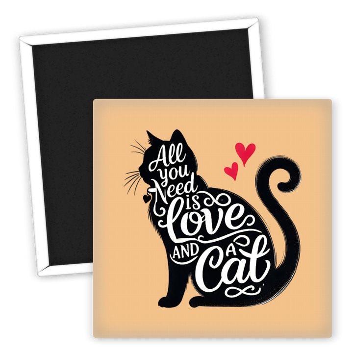 Zum Produkt Katzenliebhaber Kühlschrankmagnet Liebe und Katze Motiv