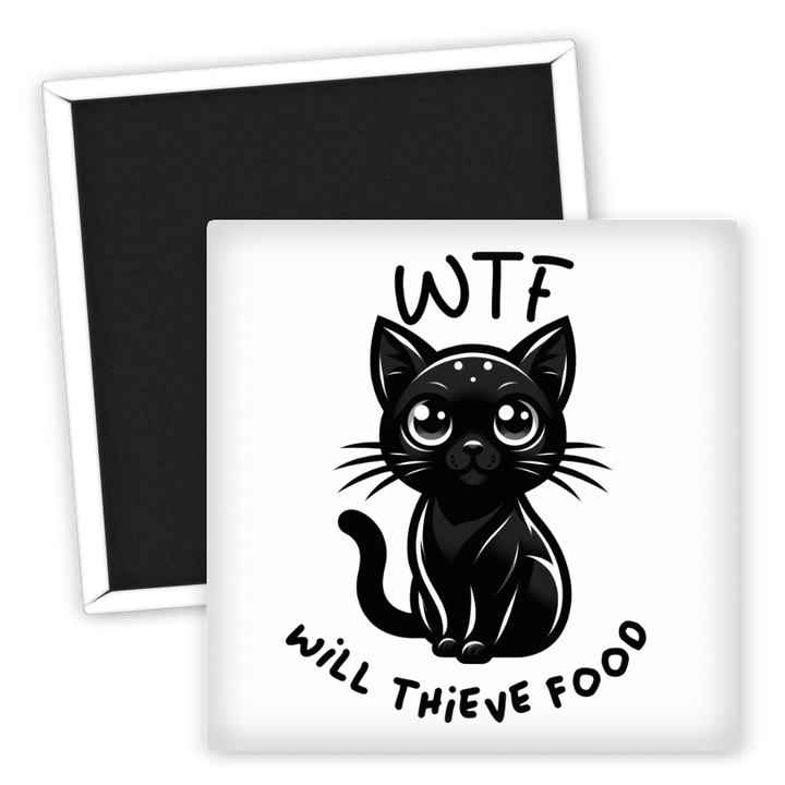 Zum Produkt Katzen Kühlschrankmagnet witzig mit Dieb Motiv für Katzenliebhaber