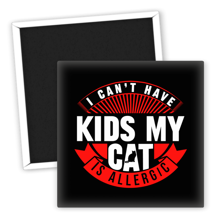 Zum Produkt Kühlschrankmagnet Katzenliebhaber Allergie Kinder Katze Design