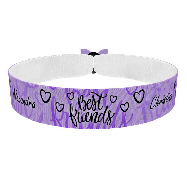 Zum Produkt Best Friends lila Stoffarmband
