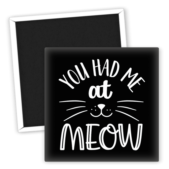 Zum Produkt Kühlschrankmagnet Katzenliebe Meow Spruch Freude für Katzenliebhaber