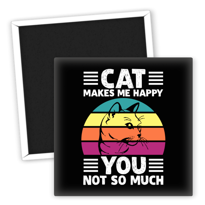 Zum Produkt Kühlschrankmagnet für Katzenliebhaber Cat Makes Me Happy Design
