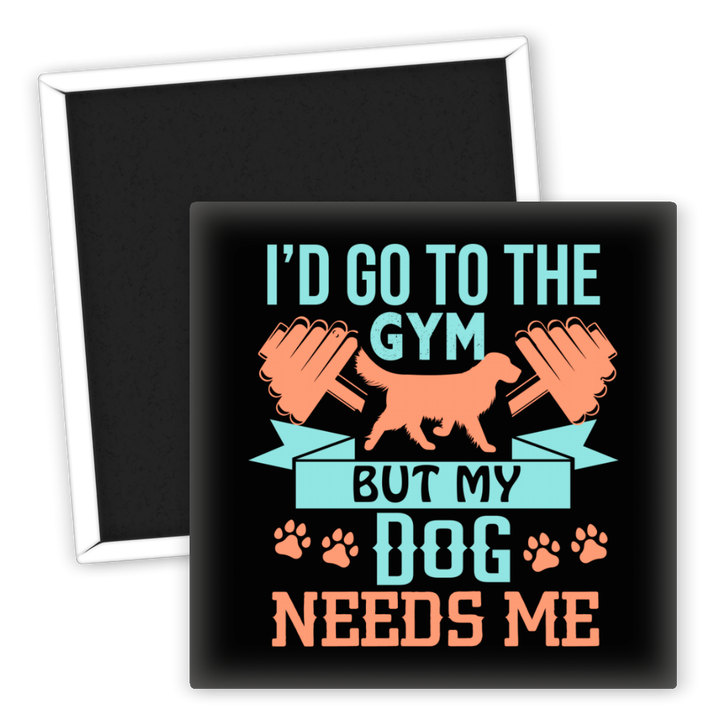 Zum Produkt Kühlschrankmagnet für Hundeliebhaber Gym und Hund Motiv