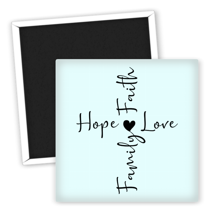 Zum Produkt Kühlschrankmagnet Hope Faith Love Family Freunde Geschenk