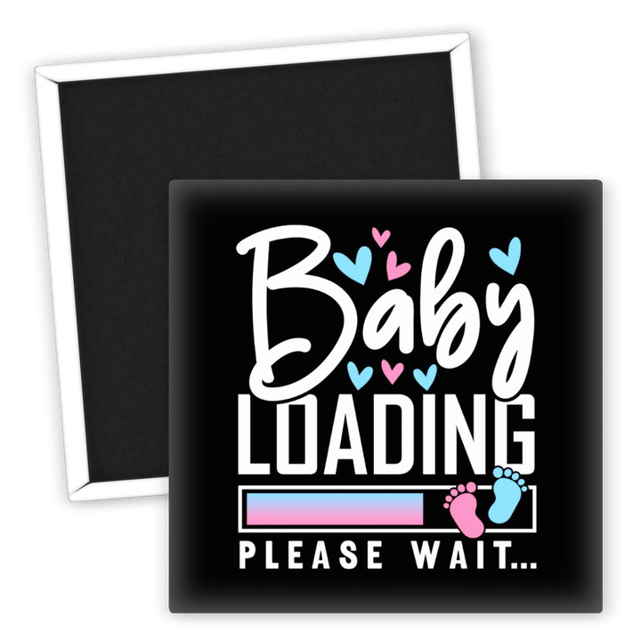 Zum Produkt Kühlschrankmagnet Baby Loading Freundschaftsgeschenk rosa blau