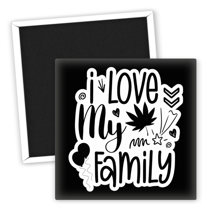 Zum Produkt Kühlschrankmagnet I Love My Family Dekor für Zuhause