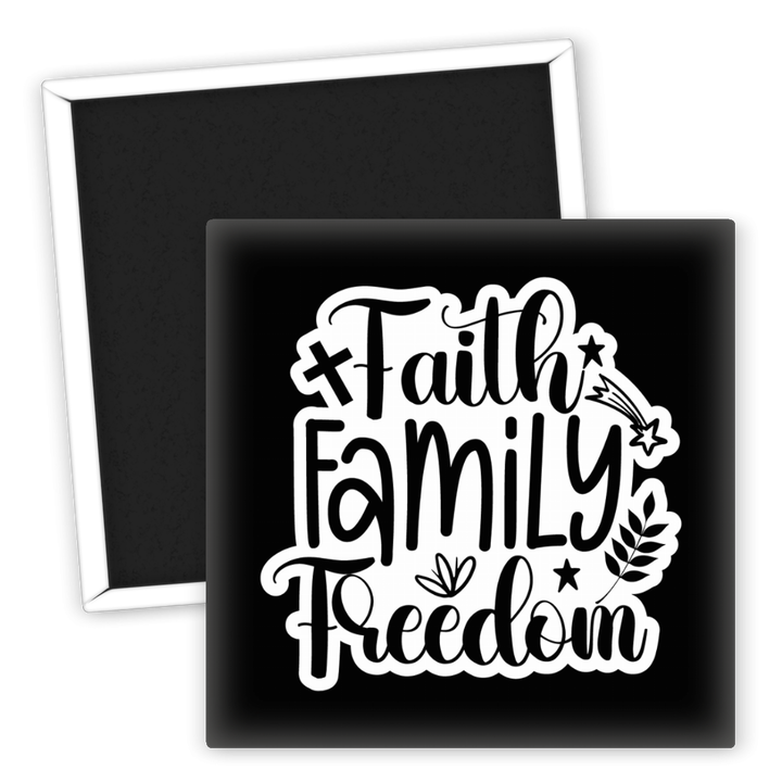 Zum Produkt Kühlschrankmagnet Faith Family Freedom für Freunde und Familie