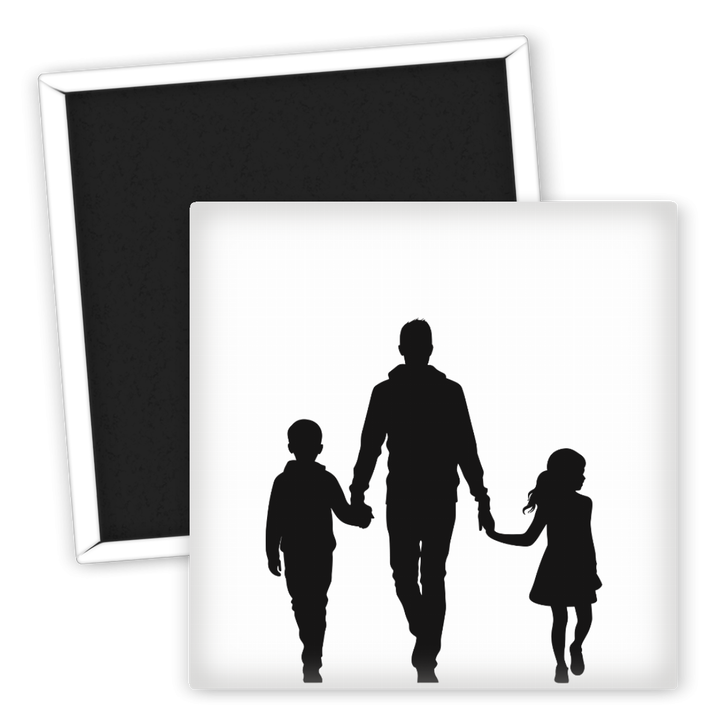Zum Produkt Kühlschrankmagnet Familie stilisierte Figuren Hand in Hand