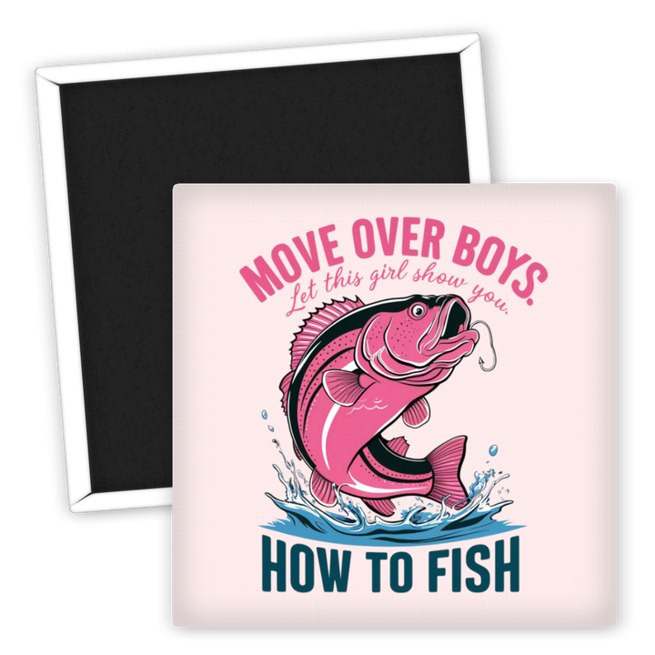 Zum Produkt Kühlschrankmagnet Angeln mit motiver Mädchen und Fisch