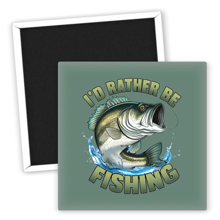 Zum Produkt Kühlschrankmagnet Angeln I’d Rather Be Fishing Motiv Fisch