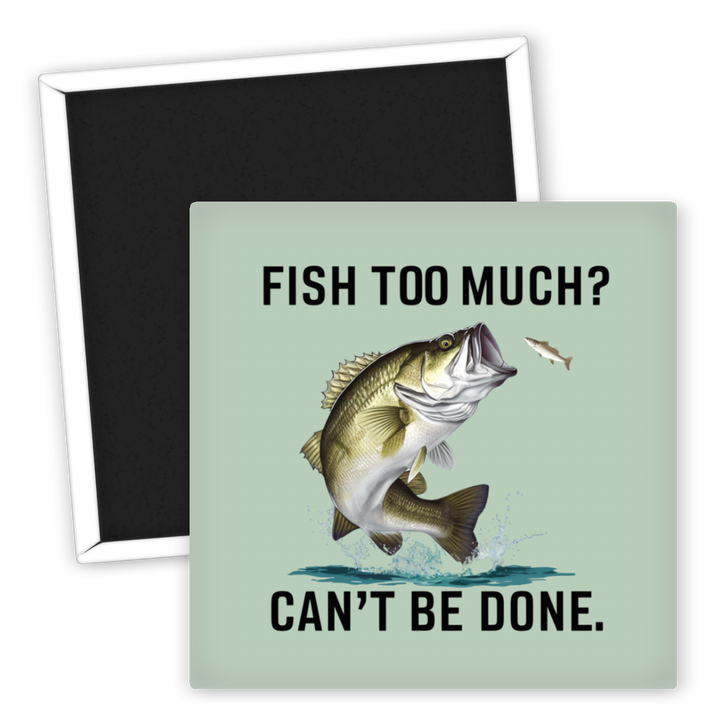 Zum Produkt Kühlschrankmagnet Angeln Fisch zu viel kann nicht sein
