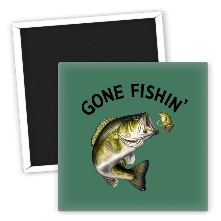 Zum Produkt Kühlschrankmagnet Gone Fishin' angelnde Dekoration fürs Zuhause