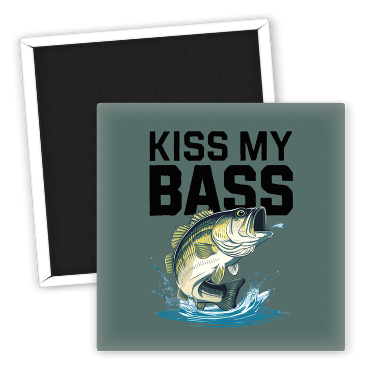 Zum Produkt Kühlschrankmagnet Angeln Kiss My Bass Motiv Fische Spaß