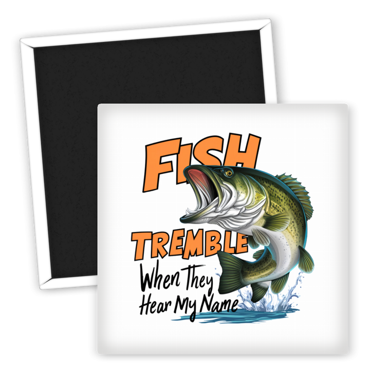 Zum Produkt Kühlschrankmagnet Angler Fisch Tremble Design für Angel-Liebhaber