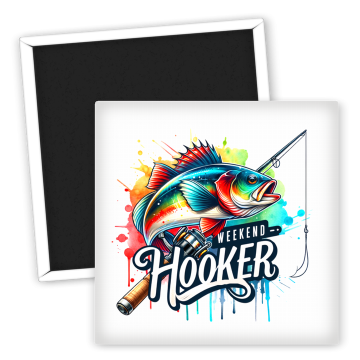 Zum Produkt Kühlschrankmagnet Angeln Weekend Hooker bunter Fischmotiv