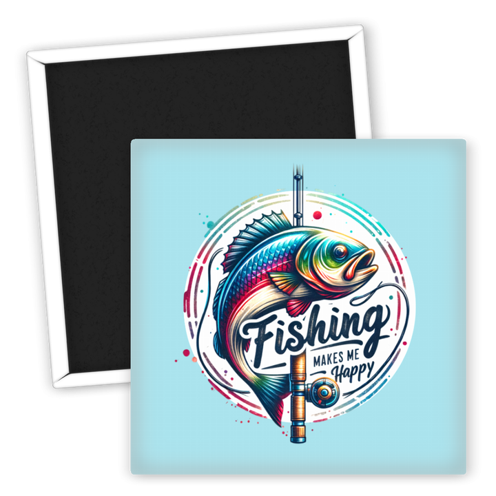 Zum Produkt Kühlschrankmagnet Angeln mit fröhlichem Fischmotiv