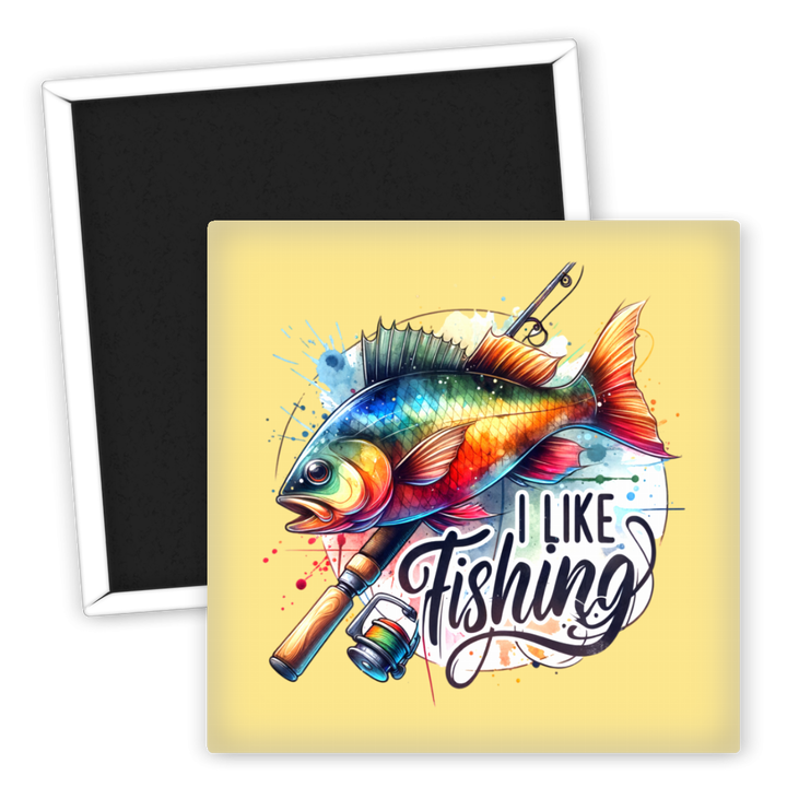 Zum Produkt Kühlschrankmagnet Angeln I Like Fishing bunter Fisch Motiv
