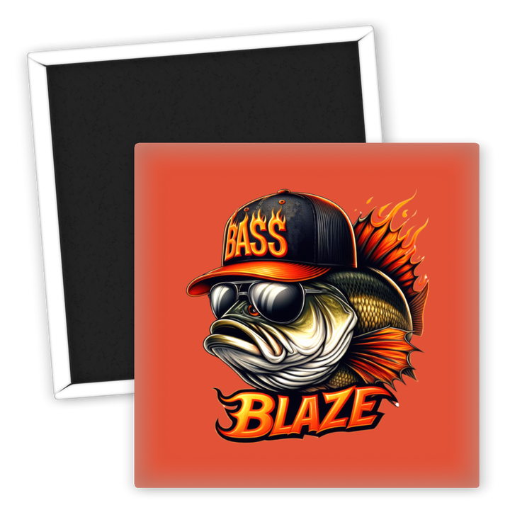Zum Produkt Kühlschrankmagnet Angeln mit coolen Bass Motiven