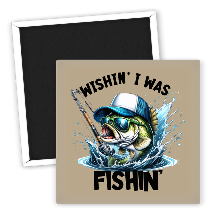 Zum Produkt Kühlschrankmagnet Angeln Wishin I Was Fishin Motiv