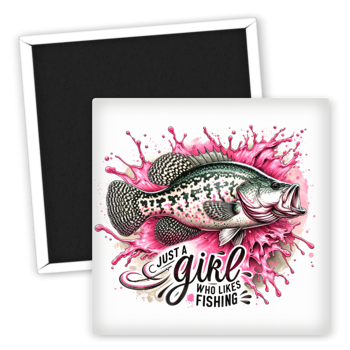 Zum Produkt Kühlschrankmagnet Just a Girl Who Likes Fishing Angeln Design