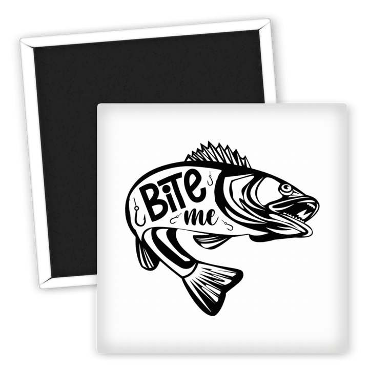Zum Produkt Kühlschrankmagnet Angeln Motiv Bite Me Fisch Freunde Geschenk
