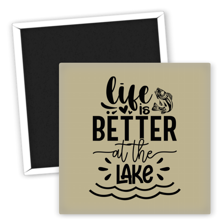 Zum Produkt Kühlschrankmagnet Leben ist besser am See Angeln Geschenk