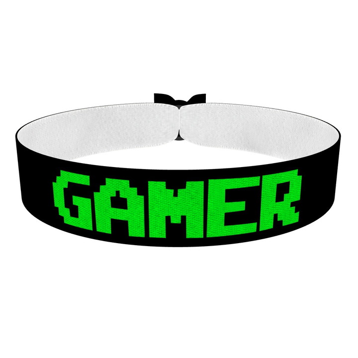 Zum Produkt Gamer schwarz/grün Stoffarmband