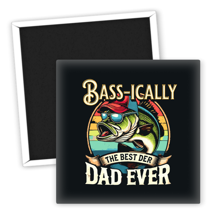 Zum Produkt Kühlschrankmagnet Angeln Bass-ically bester Dad je
