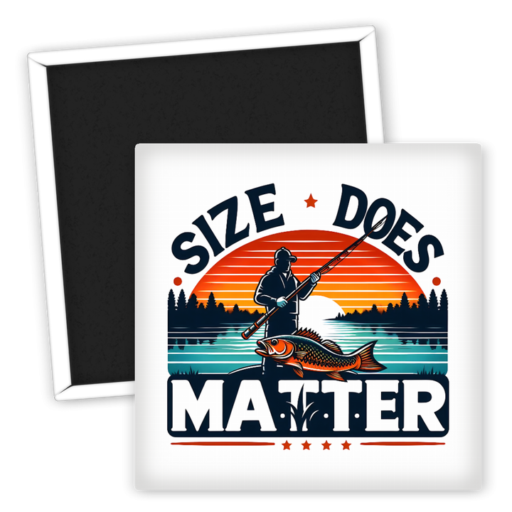 Zum Produkt Kühlschrankmagnet Angeln mit Motiv Size Does Matter
