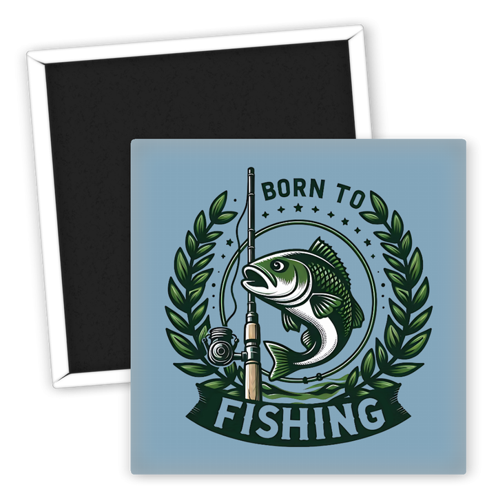 Zum Produkt Kühlschrankmagnet Born to Fishing Angeln Geschenkidee