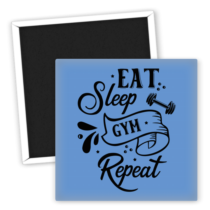 Zum Produkt Kühlschrankmagnet Eat Sleep Gym Repeat für Fitnessliebhaber
