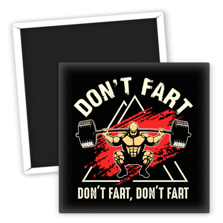 Zum Produkt Fitness Kühlschrankmagnet Don't Fart Humor Workout Gym