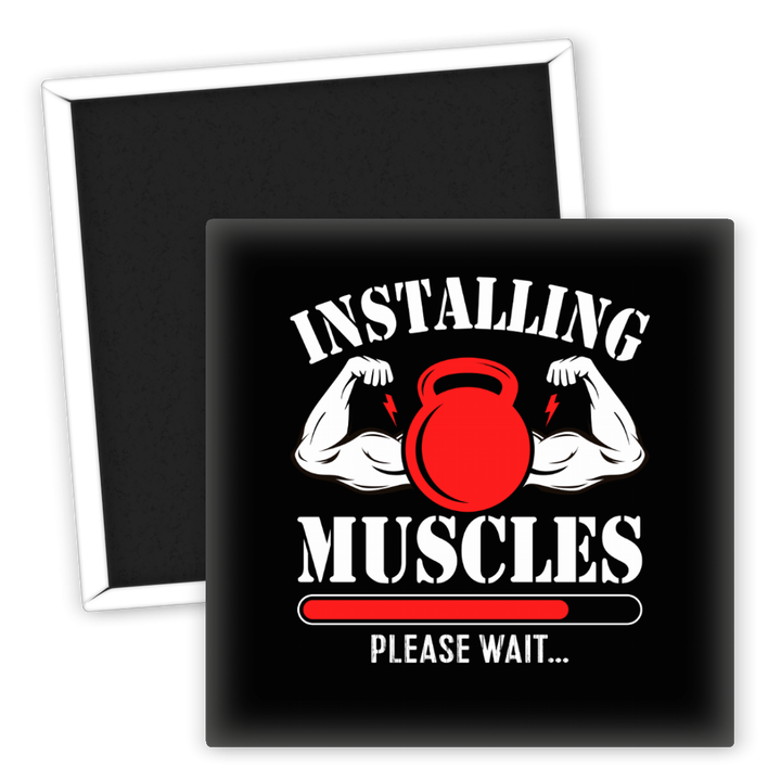 Zum Produkt Kühlschrankmagnet Fitness Installing Muscles Krafttraining Motiv
