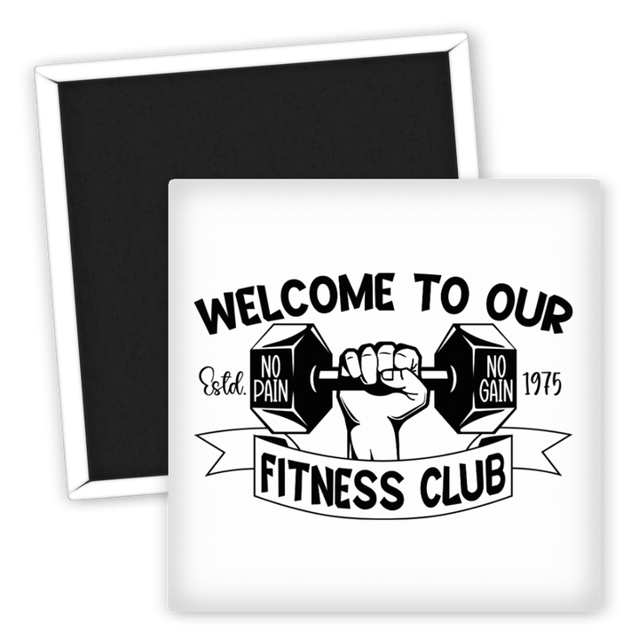 Zum Produkt Fitness Kühlschrankmagnet Welcome to Our Fitness Club 1975