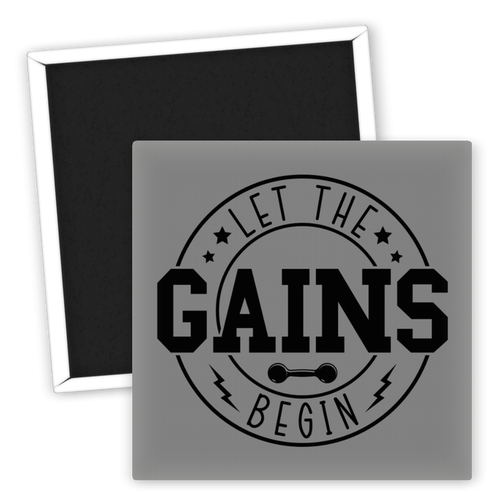 Zum Produkt Kühlschrankmagnet Fitness Let the Gains Begin Motiv Stärke