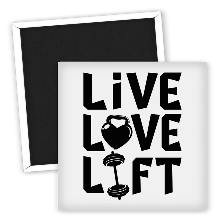 Zum Produkt Fitness Kühlschrankmagnet Live Love Lift für Motivationsfans