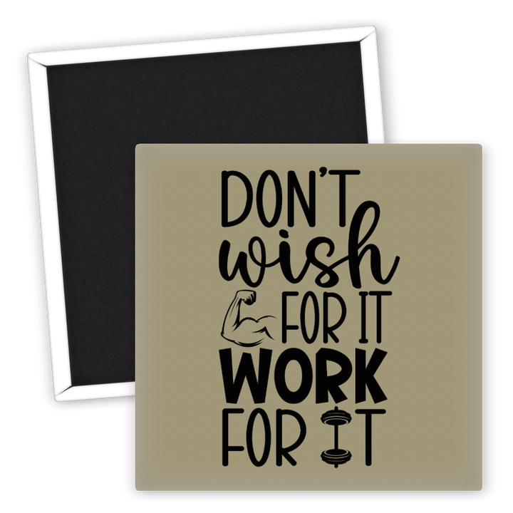 Zum Produkt Fitness Kühlschrankmagnet Motivation Work for It Muskelstil