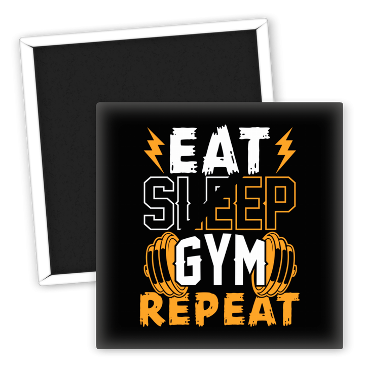 Zum Produkt Kühlschrankmagnet Eat Sleep Gym Repeat Fitness Motiv