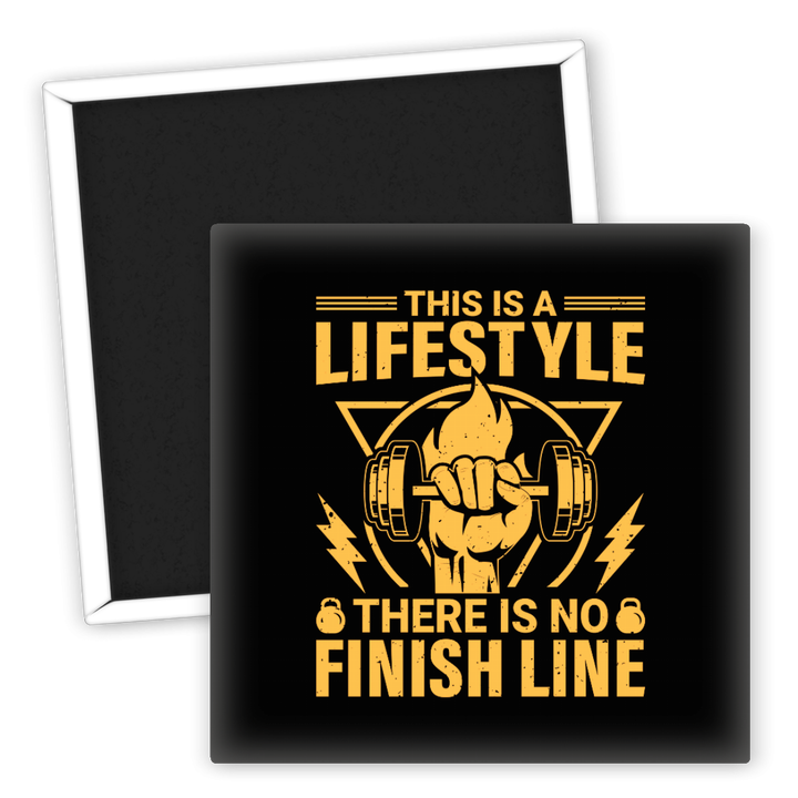 Zum Produkt Kühlschrankmagnet Fitness Lifestyle Keine Finish Line Motiv