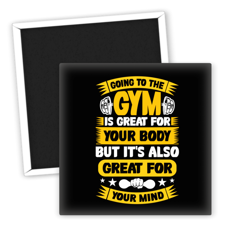 Zum Produkt Fitness Kühlschrankmagnet Going to the Gym für Körper und Geist